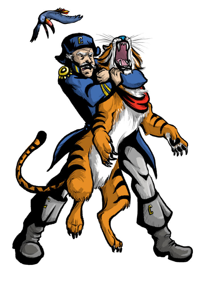 Artistic rendtion of Captain Crunch choking out Tony the Tiger