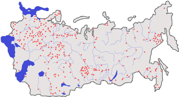 Map of Russian Gulags